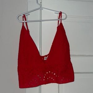 Embroidered Crop Top